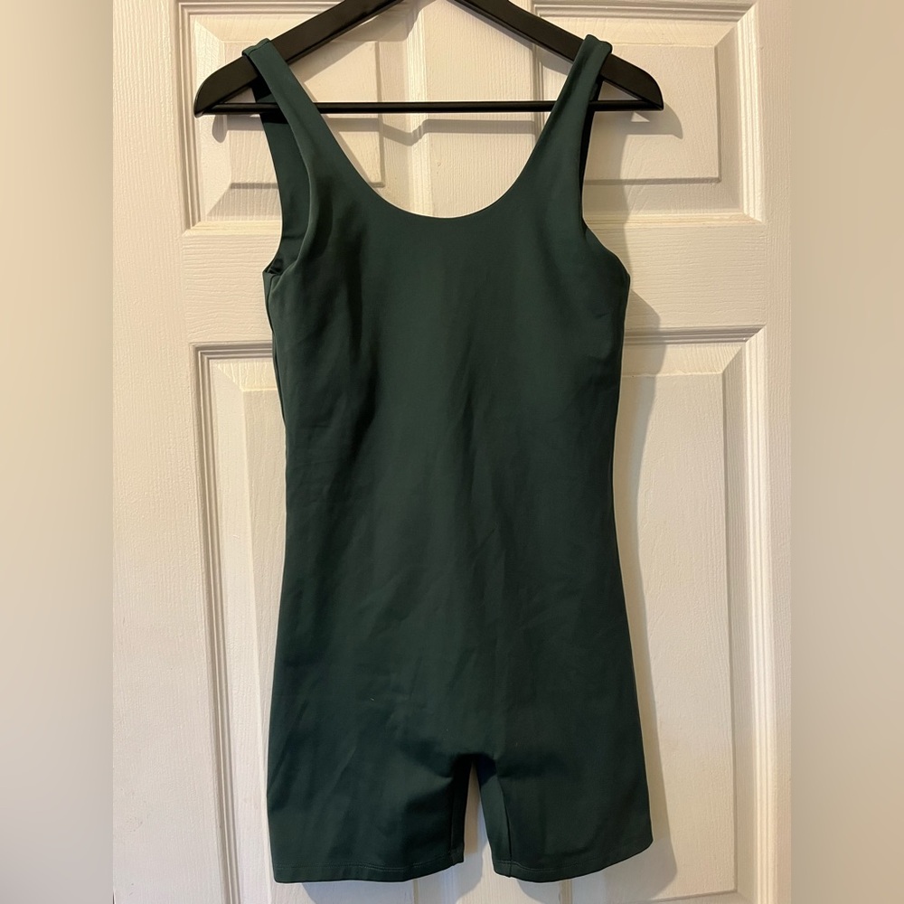 Girlfriend Collective Bike Unitard Deep Green